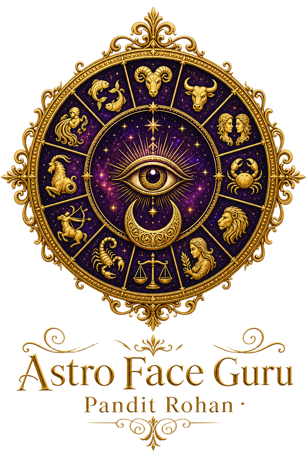 Golden mandala emblem